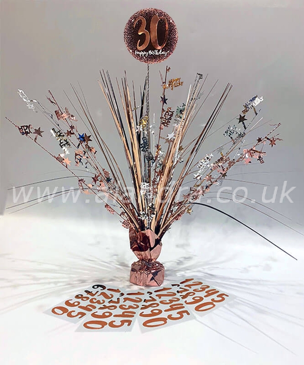 Rose Gold Personalised Centre Piece Any Age
